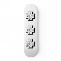 Sigma Pi Cross B+W Skate Board