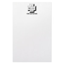 Sigma Pi Cross B+W Stationery Paper