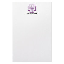 Sigma Pi Cross Color Custom Stationery
