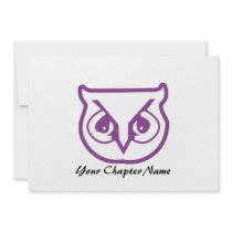 Sigma Pi Owl Color Invitation