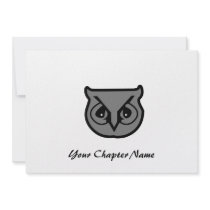 Sigma Pi Owl Gray Invitation
