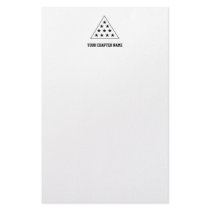Sigma Pi Pyramid B+W Stationery Design
