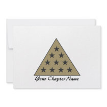Sigma Pi Pyramid Gold Personalized Invitation