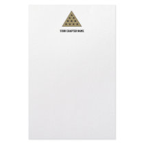 Sigma Pi Pyramid Gold Personalized Stationery