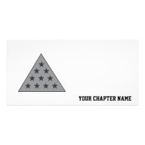Sigma Pi Pyramid Gray Customized Photo Card