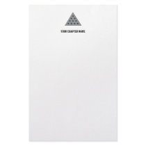 Sigma Pi Pyramid Gray Custom Stationery