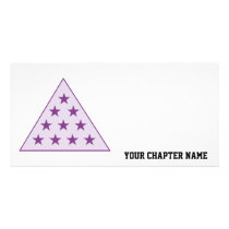 Sigma Pi Pyramid Purple Photo Card Template