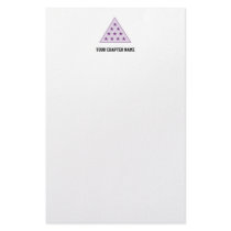 Sigma Pi Pyramid Purple Customized Stationery
