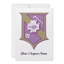 Sigma Pi Shield 2-Color Personalized Announcement