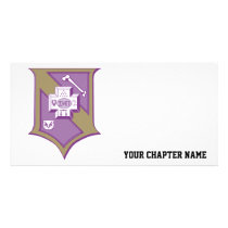 Sigma Pi Shield 2-Color Customized Photo Card
