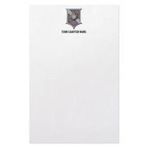 Sigma Pi Shield 4-Color Customized Stationery