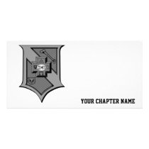 Sigma Pi Shield Grayscale Picture Card