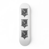 Sigma Pi Shield Grayscale Skate Board