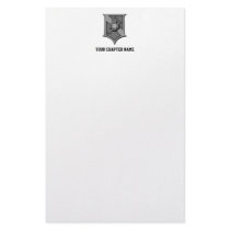 Sigma Pi Shield Grayscale Personalized Stationery