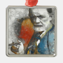 painting, unconscious, medical, freud, physicians, portrait, tempera, psychoanalysis, psychotherapy, mind, researcher, contemporaty, sigmund, medicine, Ornament with custom graphic design