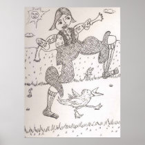 Sigmund The Duck & Abigail High Steppin' It Posters