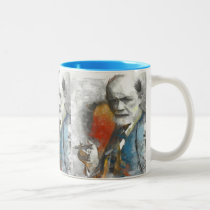 painting, unconscious, medical, freud, physicians, portrait, tempera, psychoanalysis, psychotherapy, mind, researcher, contemporaty, sigmund, medicine, Mug with custom graphic design