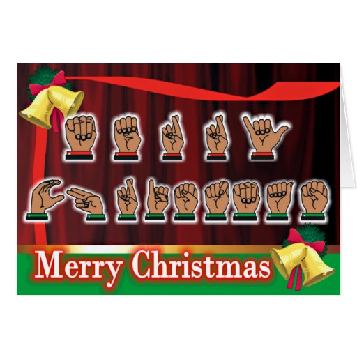 Sign Language Christmas 2 Card | Zazzle