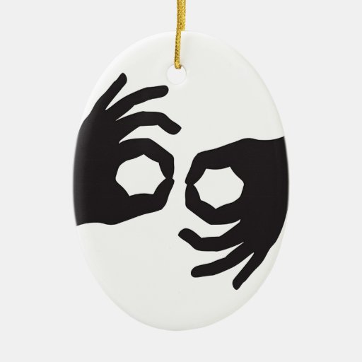 sign language double sided oval ceramic christmas ornament sign language double sided oval ceramic christmas ornament
