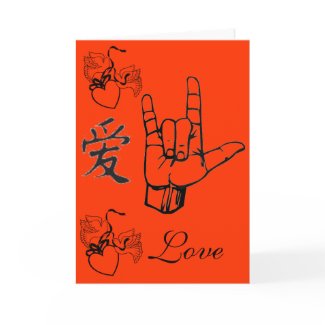 Sign Language For I Love You/Japan... card
