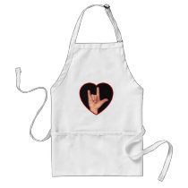 SIGN LANGUAGE I LOVE YOU HEART, HAND aprons by joyart SIGN LANGUAGE I LOVE YOU HEART, HAND aprons