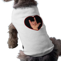 SIGN LANGUAGE I LOVE YOU HEART, HAND pet clothing by joyart SIGN LANGUAGE I LOVE YOU HEART, HAND pet clothing