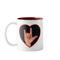 SIGN LANGUAGE I LOVE YOU HEART, HAND COFFEE MUG