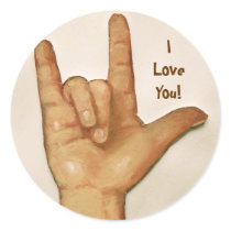 SIGN LANGUAGE: I LOVE YOU: STICKERS by joyart SIGN LANGUAGE: I LOVE YOU: STICKERS