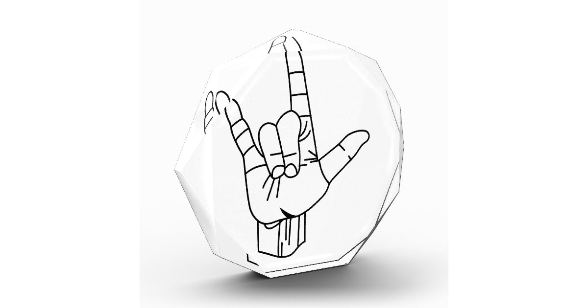 Sign Language Outline Award Zazzle