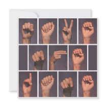 Sign Language Save the Date Personalized Invite