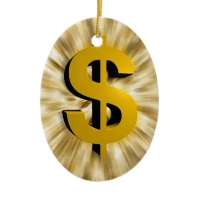 Sign of Money Christmas Tree Ornaments