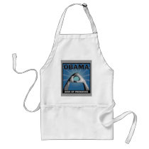 Sign of Progress-Obama aprons by talliktok_katauyak Sign of Progress-Obama aprons