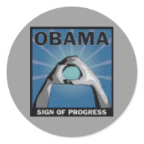 Sign of Progress-Obama stickers by talliktok_katauyak Sign of Progress-Obama stickers