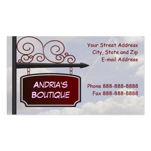 Sign Shop Realtor Store Front Business Card