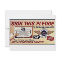 Sign This Pledge To Our Armed Forces Custom Announcements
