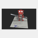 Sign Your Soul To The Devil Rectangular Stickers