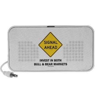 Signal Ahead (Sign) Invest Both Bull Bear Markets Laptop Speakers