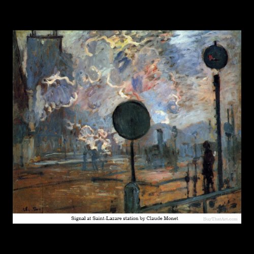 Signal at Saint-Lazare station by Claude Monet Posters