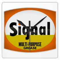 Signal Multi-Purpose Grease vintage sign clock wall clocks