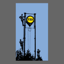 Signal Yes Blue poster long posters