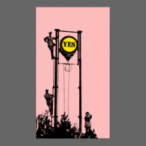 Signal Yes Pink poster long posters