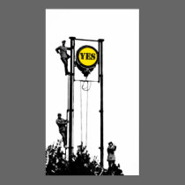 Signal Yes White poster long posters