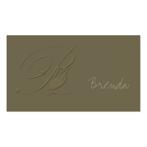 Signature B Business Cards (front side)
