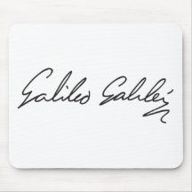 Signature of Astronomer Galileo Galilei Mouse Pads