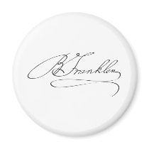 Signature of Founding Father Benjamin Franklin Magnets