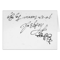 Signature of Lady Jane Grey Card