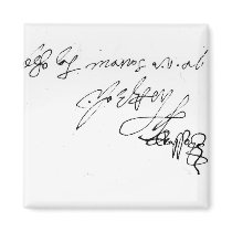 Signature of Lady Jane Grey Fridge Magnet