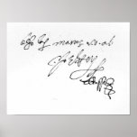 Signature of Lady Jane Grey posters