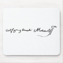 Signature of Musician Wolfgang Amadeus Mozart Mouse Pad