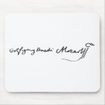 Signature of Musician Wolfgang Amadeus Mozart mousepads